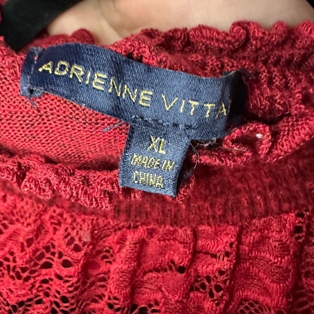 Red Lace Top - Picture 5 of 6